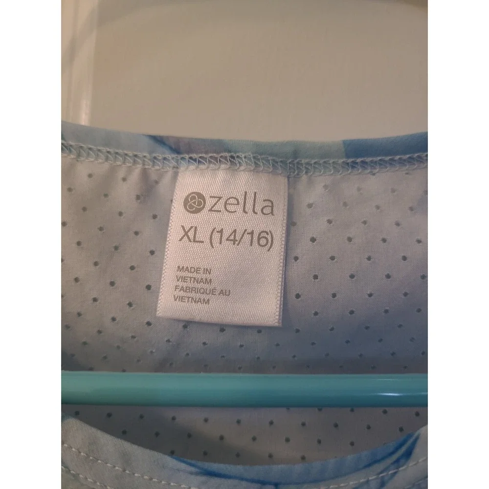 Zella Tropical Leaves Swimsuit Coverup Activewear Dress‎ Girls Sz XL (14-16)
